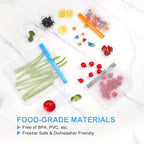 Leakproof BPA-Free Reusable Silicone Food Bags (38-Piece Set)