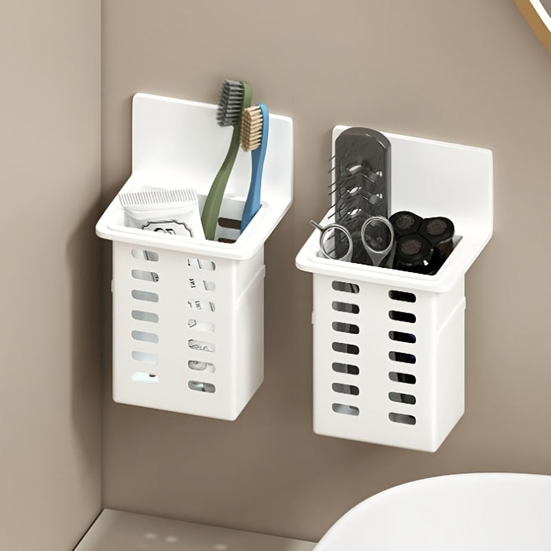 Wall-Mounted Space-Saving Toothbrush & Toothpaste Holder