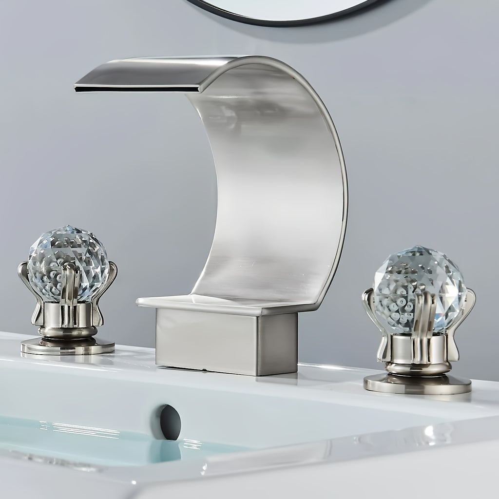 Brushed Stainless Steel Ceramic Ball Bathroom Faucet