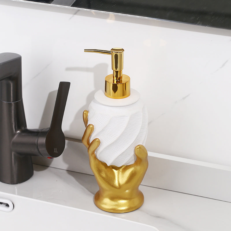Embossed Metallic Resin Soap Dispenser