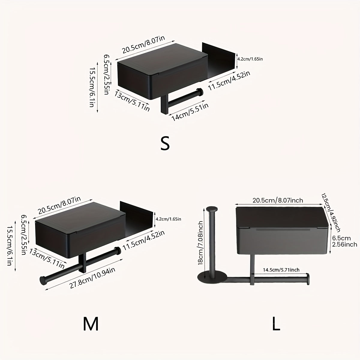 Stainless Steel Wall-Mounted Toilet Paper & Wipes Holder