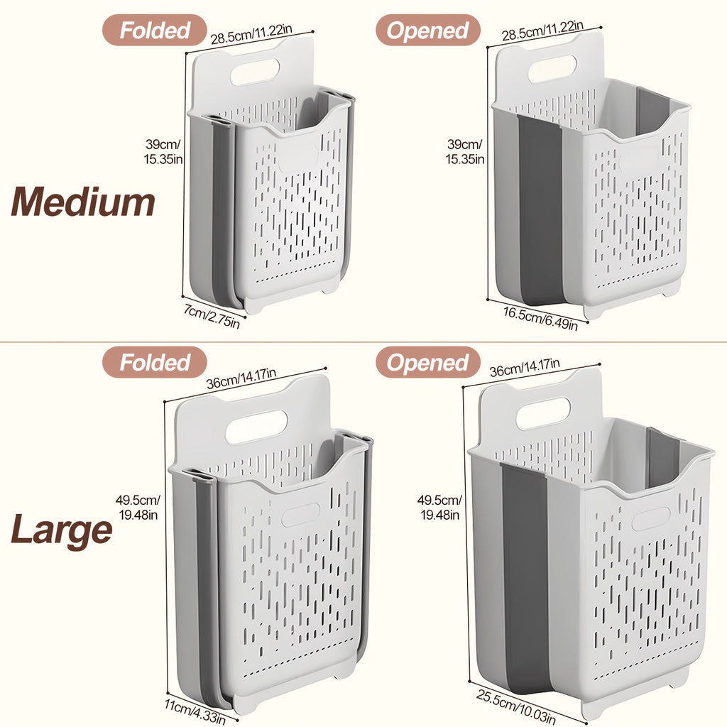 Collapsible Wall-Mount & Freestanding Laundry Basket
