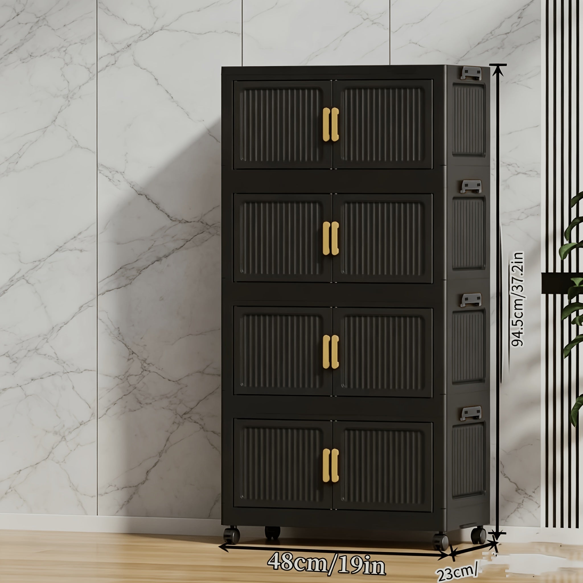 Foldable Lightweight Plastic Filing Shelf Unit (3-5 Layers)