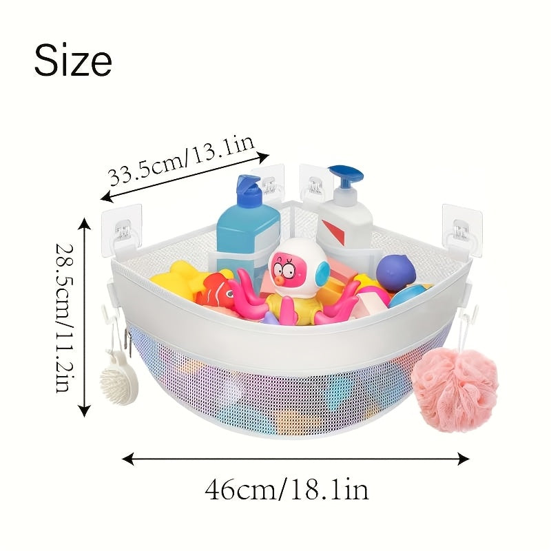 Quick-Dry & Multi-Pocket Hanging Bath Organizer (Adhesive Hooks)