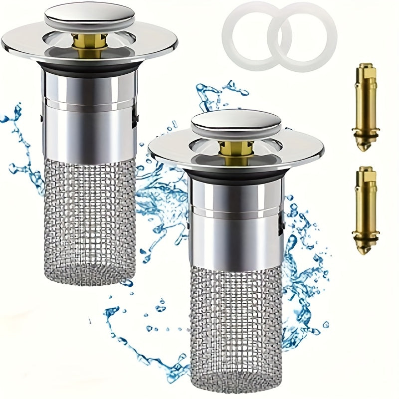 Stainless Steel Universal Pop-Up Sink Drain Plug (Fits 1.1–1.45 In)