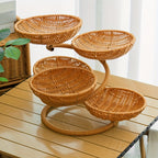 Food-Safe Stackable Rattan-Style Fruit & Snack Basket