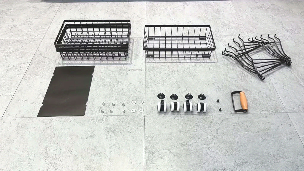 Stackable Metal Fruit & Veg Basket (4/5-Layer, Wheels)