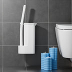 Wall-Mount Toilet Brush Set (Replacement Heads Included)