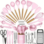 Heat-Resistant Silicone & Dishwasher-Safe Utensil Set (37/44 Pcs)