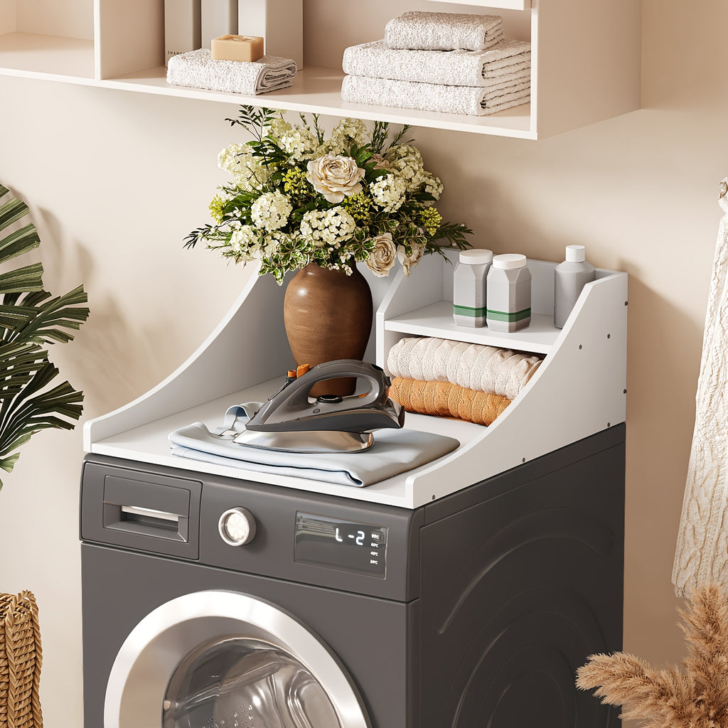 Space-Saving 29-Inch Wooden Laundry Shelf