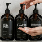 Drill-Free Refillable Wall-Mount Shower Dispenser (3-Pack)