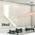 Heat-Resistant Transparent Self-Adhesive Backsplash Film (3 Rolls)