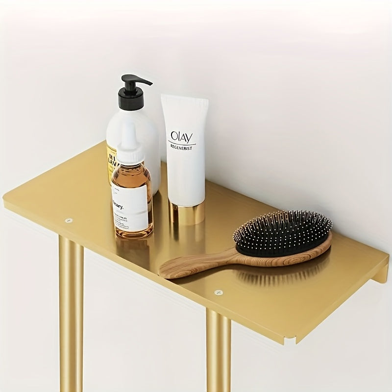 Space-Saving Golden Iron Wall-Mounted Towel Rack (Holds 6 Towels)