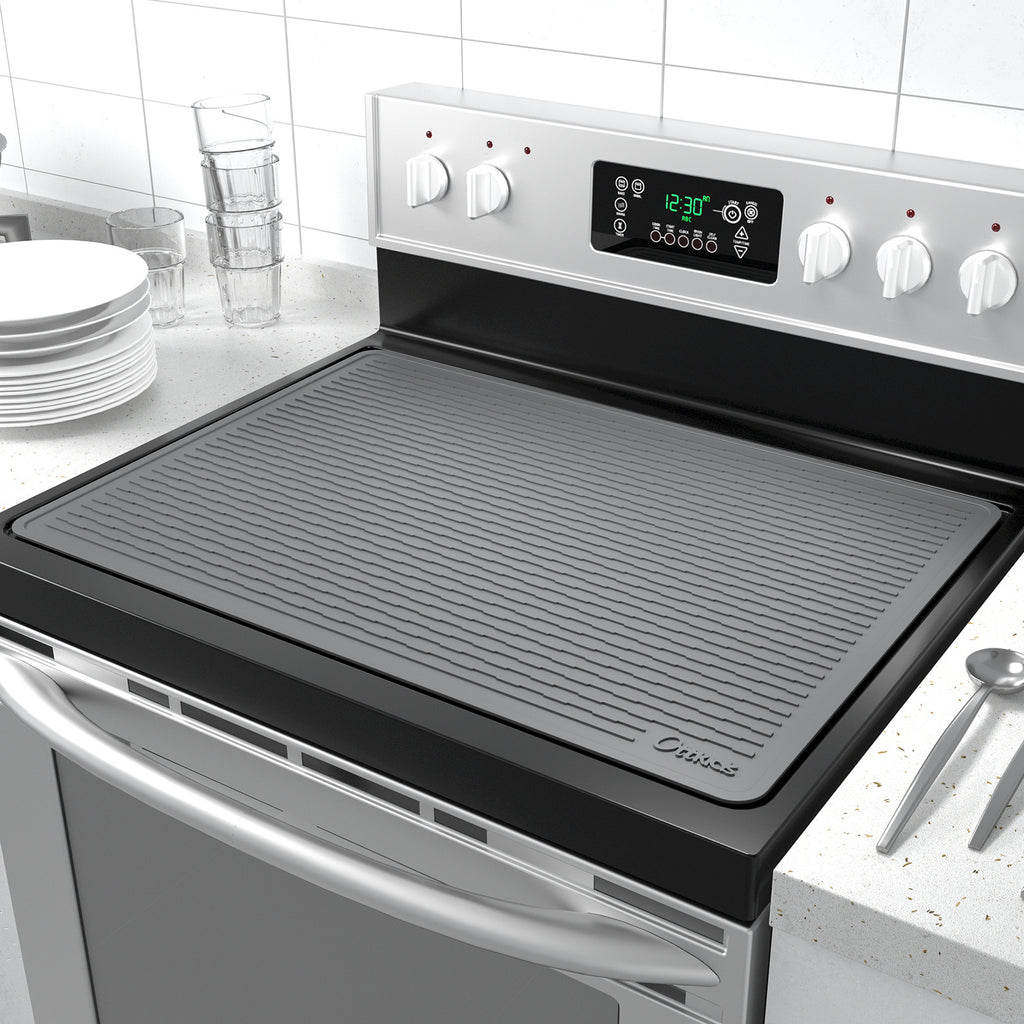 Thick Anti-Slip Silicone Stovetop Protector & Drying Mat (30x21 in)