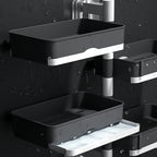 No-Drill 180° Rotating Quick-Drain Soap Organizer