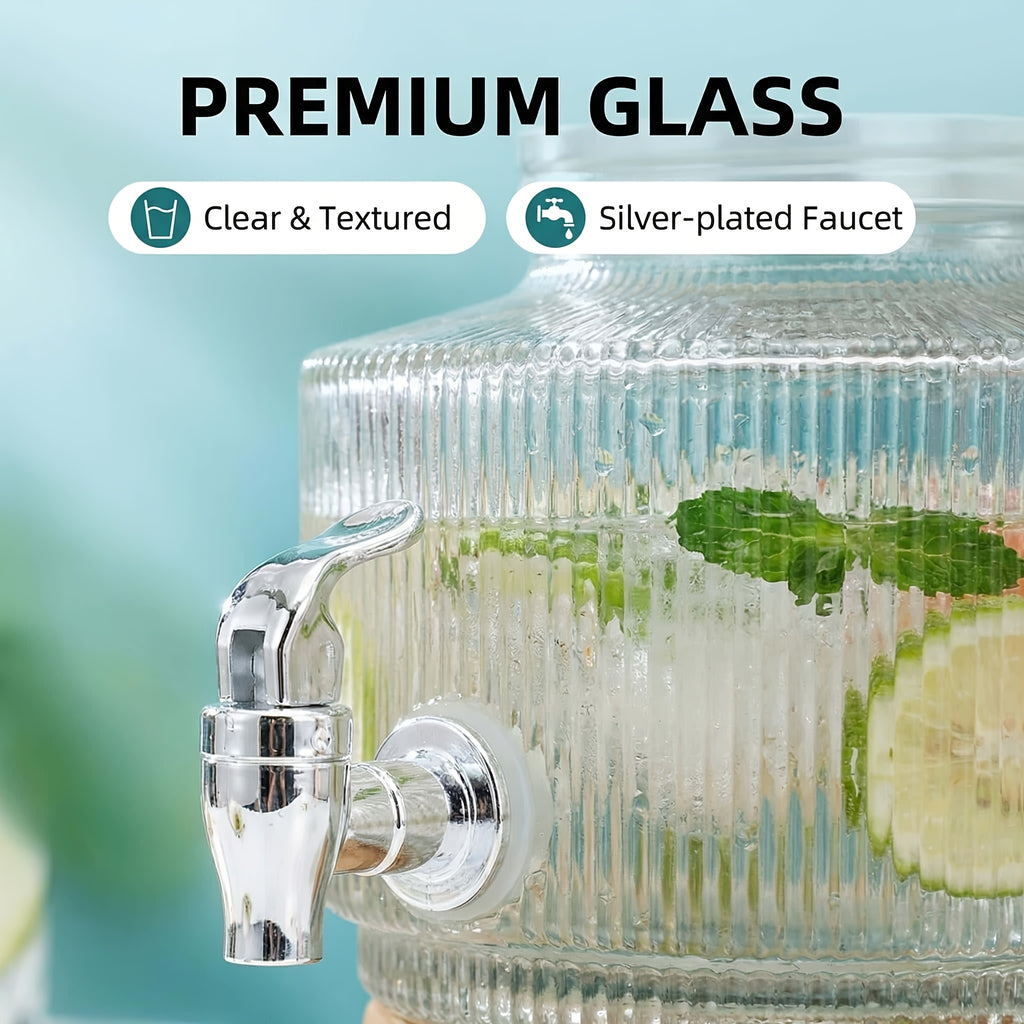 Borosilicate Glass Spout Drink Dispenser (2.5L)