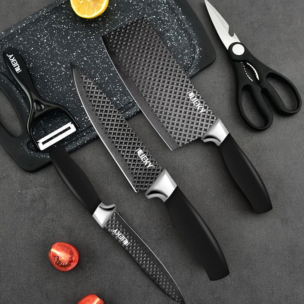 420 Stainless Steel Non-Stick Knife Set (6-Piece With Cutting Board)