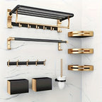 Space-Saving Aluminum Wall-Mounted Shelf & Towel Rack (3-Piece Set)