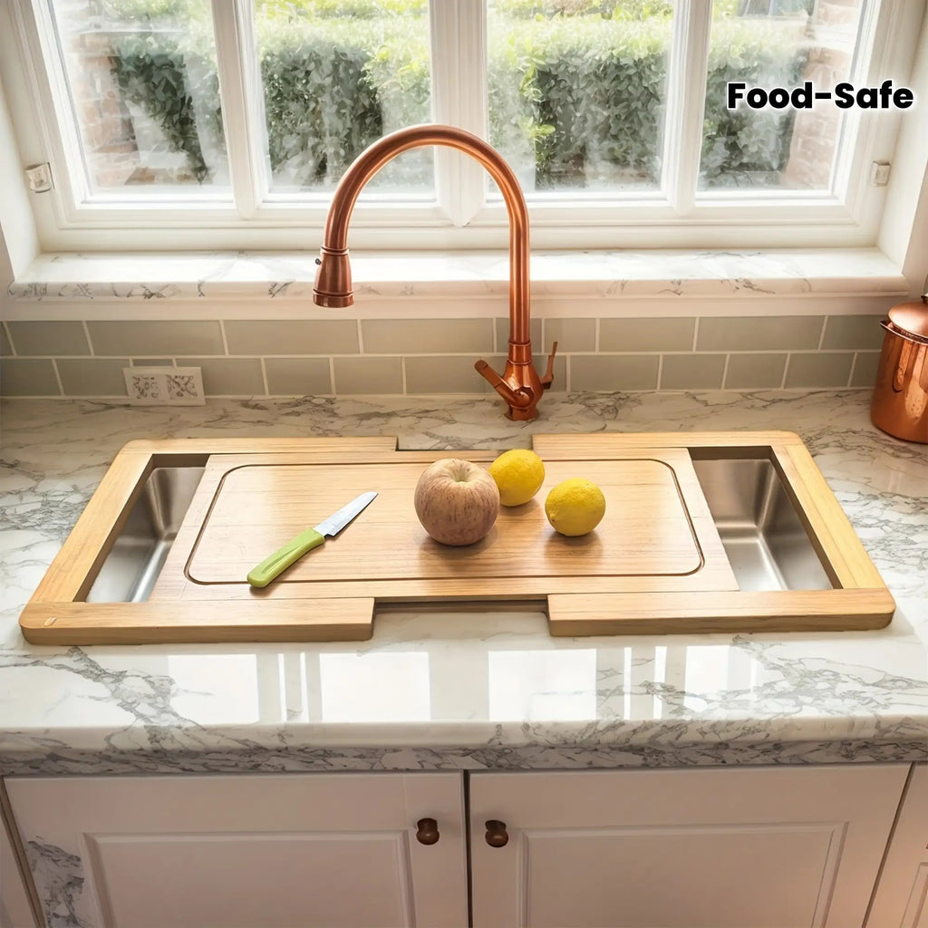 Adjustable Double-Sided Wooden Cutting Board (Juice Groove)