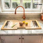 Adjustable Double-Sided Wooden Cutting Board (Juice Groove)