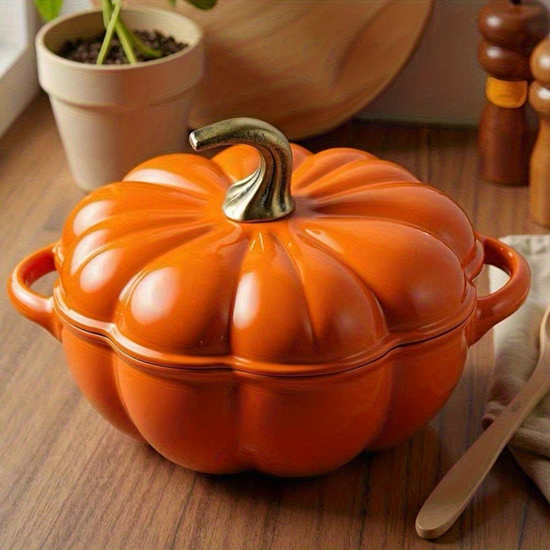Pumpkin-Shaped Enameled Cast Iron Dutch Oven (4.5 Quart)