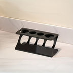 Space-Saving Freestanding Plastic Toothbrush Holder & Drain Rack