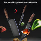 420 Stainless Steel Non-Stick Knife Set (6-Piece With Cutting Board)