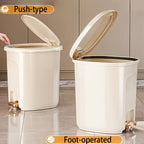 Hands-Free Dual-Opening Odor-Sealing Trash Bin (Multiple Sizes)