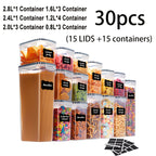Airtight BPA-Free Flip-Top Food Storage Containers