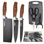 420 Stainless Steel Non-Stick Knife Set (6-Piece With Cutting Board)
