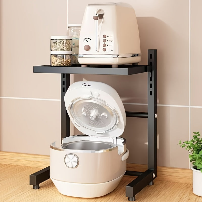Space-Saving Multi-Tier Metal Appliance Rack