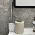 Durable Easy-Clean Beige Sandstone Bathroom Accessories Set (4-Piece)