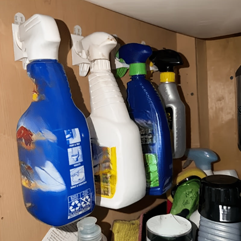 Durable Plastic Wall-Mount Spray Bottle Holder (Set of 4)