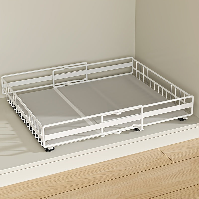 Smooth-Glide Heavy-Duty Metal Pull-Out Cabinet Rack (8-Tier)