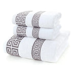 100% Combed Cotton Jacquard Towel Set (3-Piece)