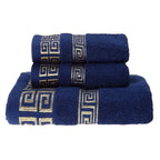 100% Combed Cotton Jacquard Towel Set (3-Piece)