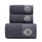 100% Combed Cotton Jacquard Towel Set (3-Piece)