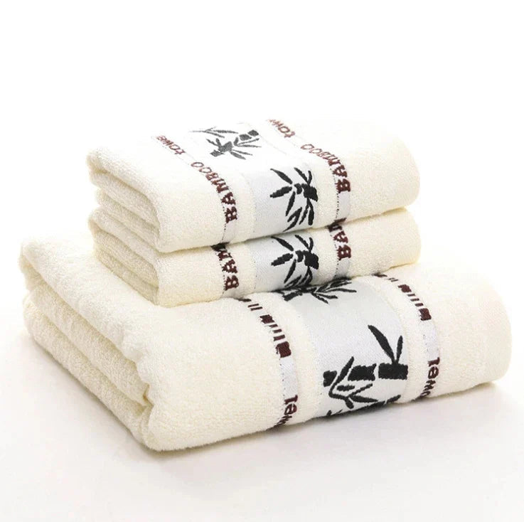 100% Combed Cotton Jacquard Towel Set (3-Piece)