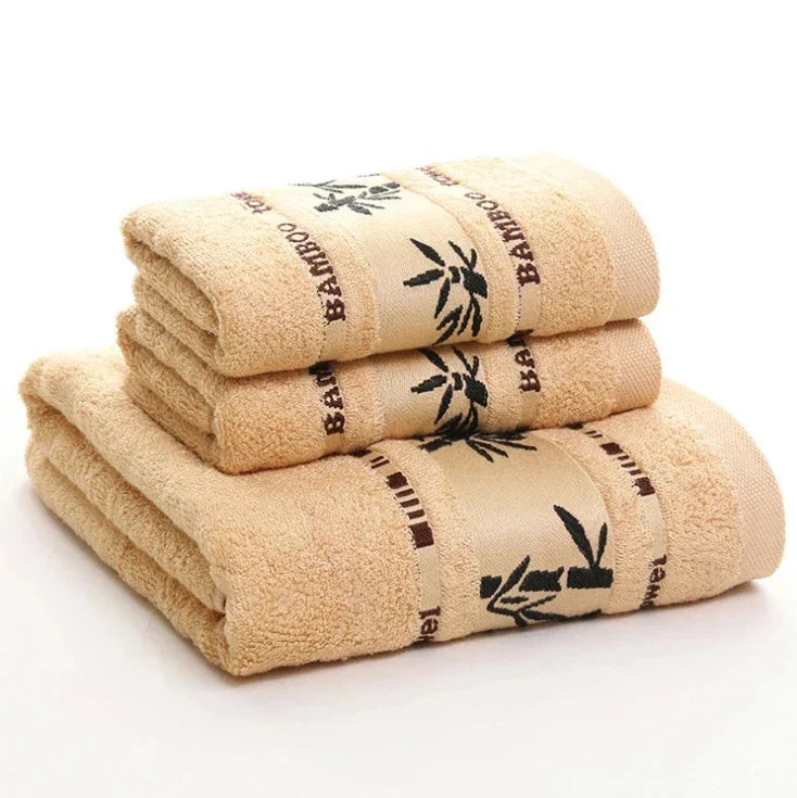 100% Combed Cotton Jacquard Towel Set (3-Piece)