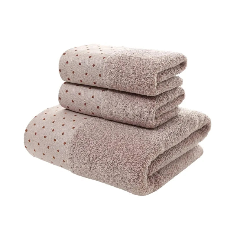 100% Combed Cotton Jacquard Towel Set (3-Piece)