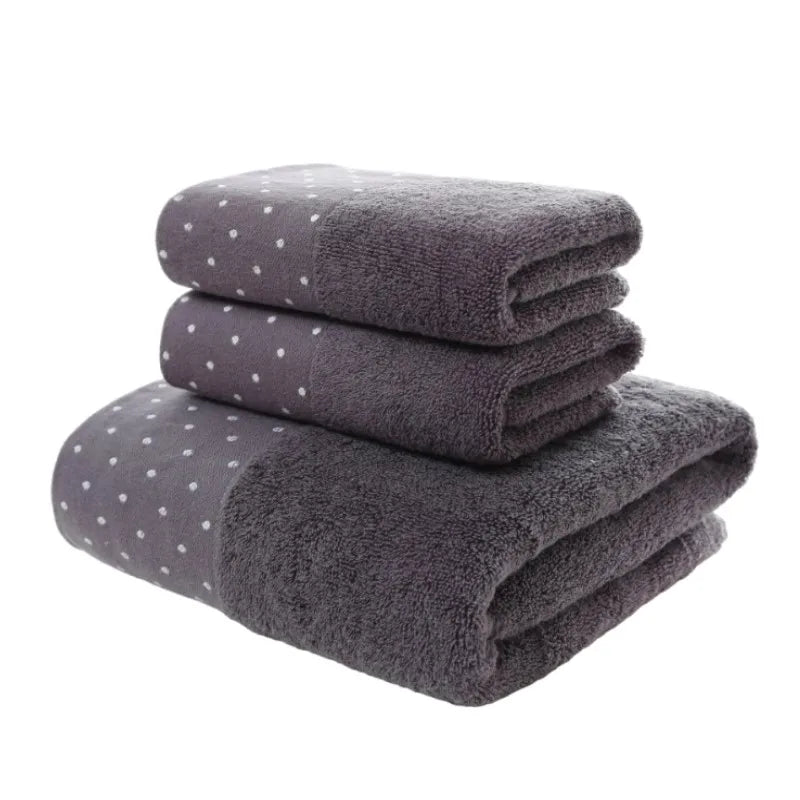 100% Combed Cotton Jacquard Towel Set (3-Piece)