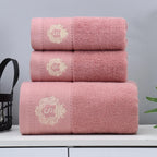 100% Combed Cotton Jacquard Towel Set (3-Piece)