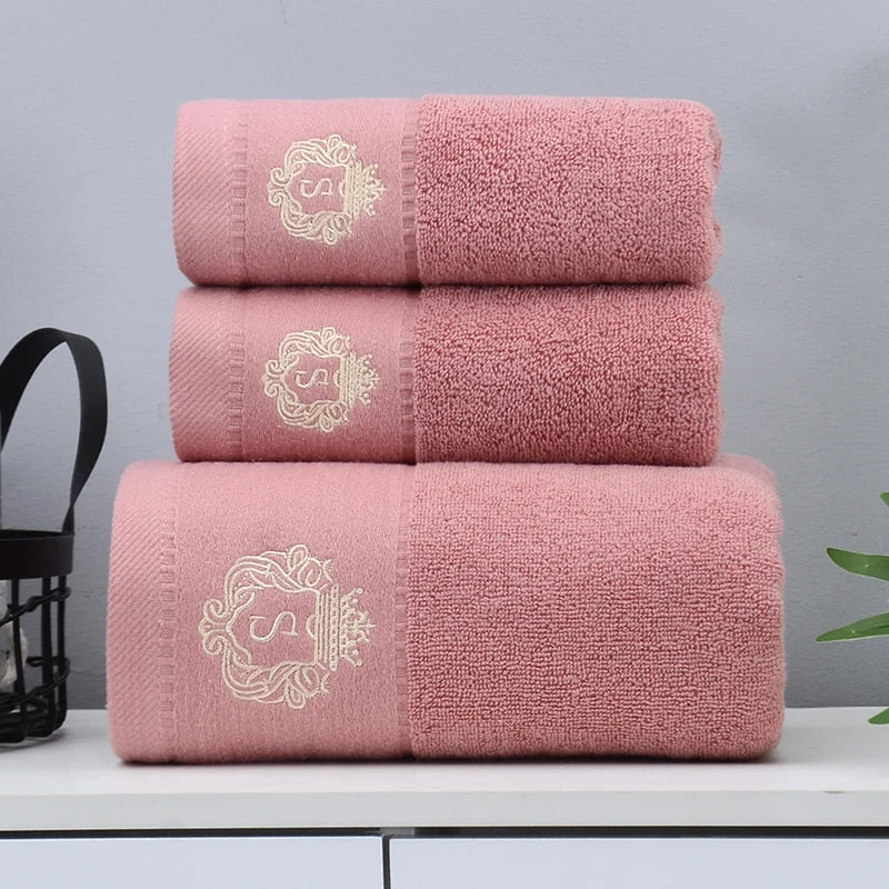100% Combed Cotton Jacquard Towel Set (3-Piece)