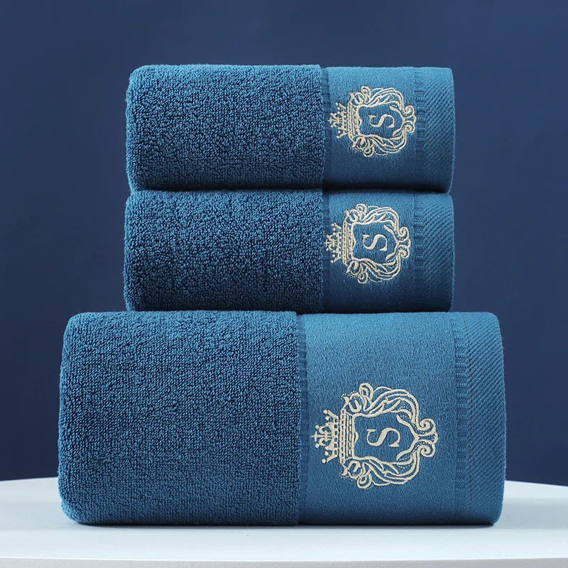 100% Combed Cotton Jacquard Towel Set (3-Piece)