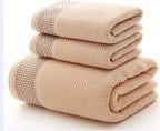 100% Combed Cotton Jacquard Towel Set (3-Piece)