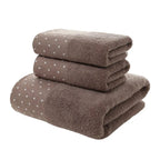 100% Combed Cotton Jacquard Towel Set (3-Piece)