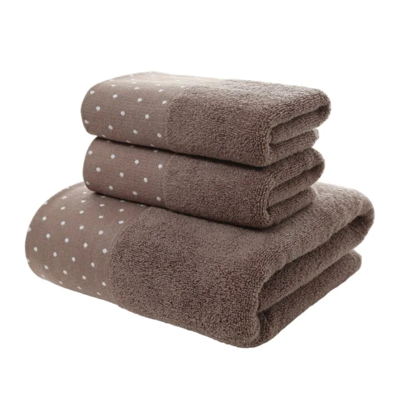 100% Combed Cotton Jacquard Towel Set (3-Piece)
