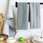 100% Cotton Ultra-Absorbent Fast-Drying Kitchen Towels (Set of 3)