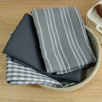 100% Cotton Ultra-Absorbent Fast-Drying Kitchen Towels (Set of 3)