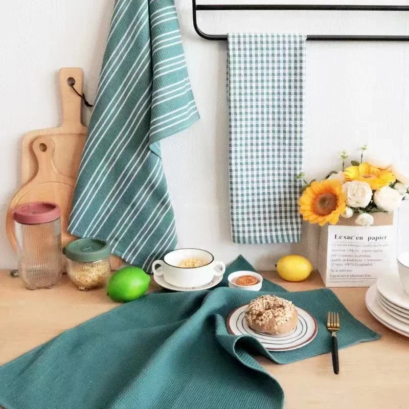 100% Cotton Ultra-Absorbent Fast-Drying Kitchen Towels (Set of 3)